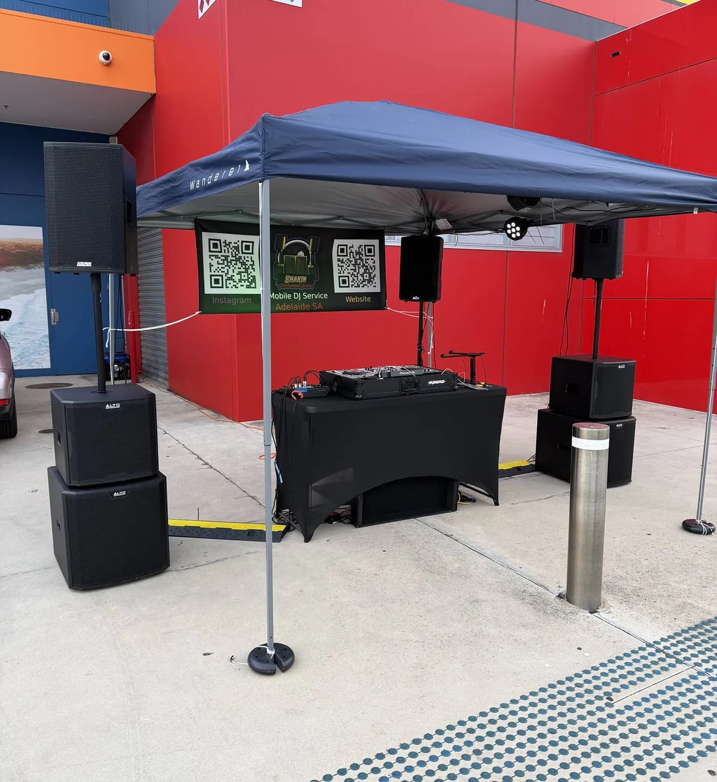 Professional DJ setup by Shakin Entertainment at an Adelaide corporate event